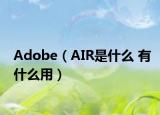 Adobe（AIR是什么 有什么用）