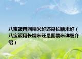 八宝饭用圆糯米好还是长糯米好（八宝饭用长糯米还是圆糯米详细介绍）