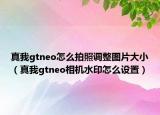 真我gtneo怎么拍照调整图片大小（真我gtneo相机水印怎么设置）