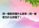 同一首歌停播什么意思（同一首歌为什么停播了）