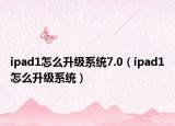ipad1怎么升级系统7.0（ipad1怎么升级系统）