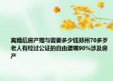 离婚后房产赠与需要多少钱郑州70多岁老人有经过公证的自由遗嘱90%涉及房产