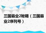 三国霸业2秘籍（三国霸业2序列号）