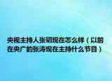 央视主持人张韬现在怎么样（以前在央广的张涛现在主持什么节目）