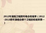 2012年湖南卫视跨年晚会收视率（2012-2013跨年演唱会哪个卫视的收视率第一）