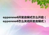 opporeno6开发者模式怎么开启（opporeno6怎么关闭开发者模式）