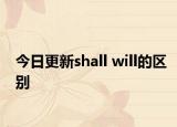 今日更新shall will的区别