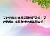 艾叶泡脚对痛风初期有好处吗（艾叶泡脚对痛风有好处吗详细介绍）
