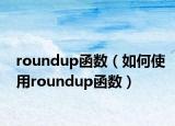 roundup函数（如何使用roundup函数）