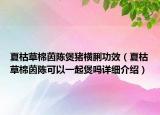 夏枯草棉茵陈煲猪横脷功效（夏枯草棉茵陈可以一起煲吗详细介绍）