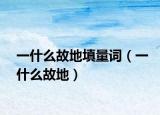 一什么故地填量词（一什么故地）