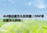 dnf幸运星怎么买武器（DNF幸运星怎么获得）