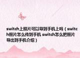 switch上照片可以导到手机上吗（switch照片怎么传到手机 switch怎么把照片导出到手机介绍）