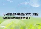 nyx眼影盘16色搭配公式（如何选择眼影色的搭配效果）