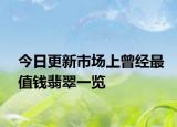今日更新市场上曾经最值钱翡翠一览