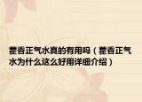 藿香正气水真的有用吗（藿香正气水为什么这么好用详细介绍）