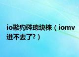 io鏃犳硶璁块棶（iomv进不去了?）