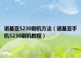 诺基亚5230刷机方法（诺基亚手机5230刷机教程）