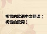 初雪的歌词中文翻译（初雪的歌词）