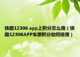 铁路12306 app上积分怎么用（铁路12306APP车票积分如何使用）