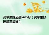 买苹果好还是vivo好（买苹果好还是三星好）