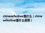 chinesefestival是什么（chinesefestival是什么意思）