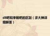 d8吧和李毅吧的区别（求大神详细解答）