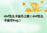 dnf怎么卡金币上限（dnf怎么卡金币bug）