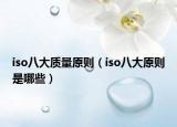 iso八大质量原则（iso八大原则是哪些）
