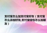支付宝怎么加支付宝好友（支付宝怎么添加好友,支付宝钱包怎么加朋友）