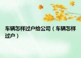 车辆怎样过户给公司（车辆怎样过户）