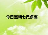 今日更新七尺多高