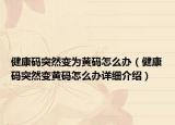 健康码突然变为黄码怎么办（健康码突然变黄码怎么办详细介绍）