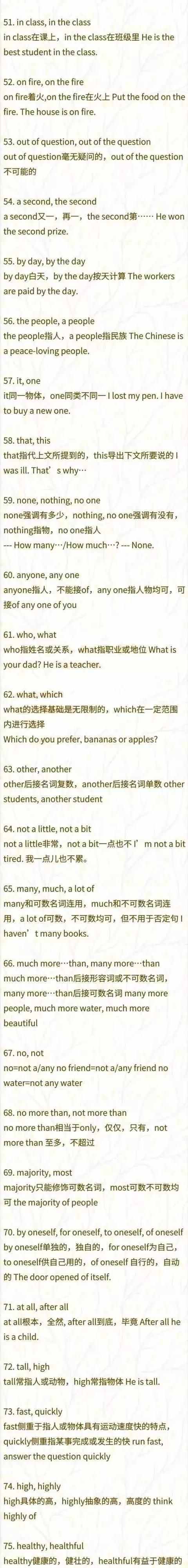 初中英语常考200组同义词/词组辨析，打印收藏可拿高分