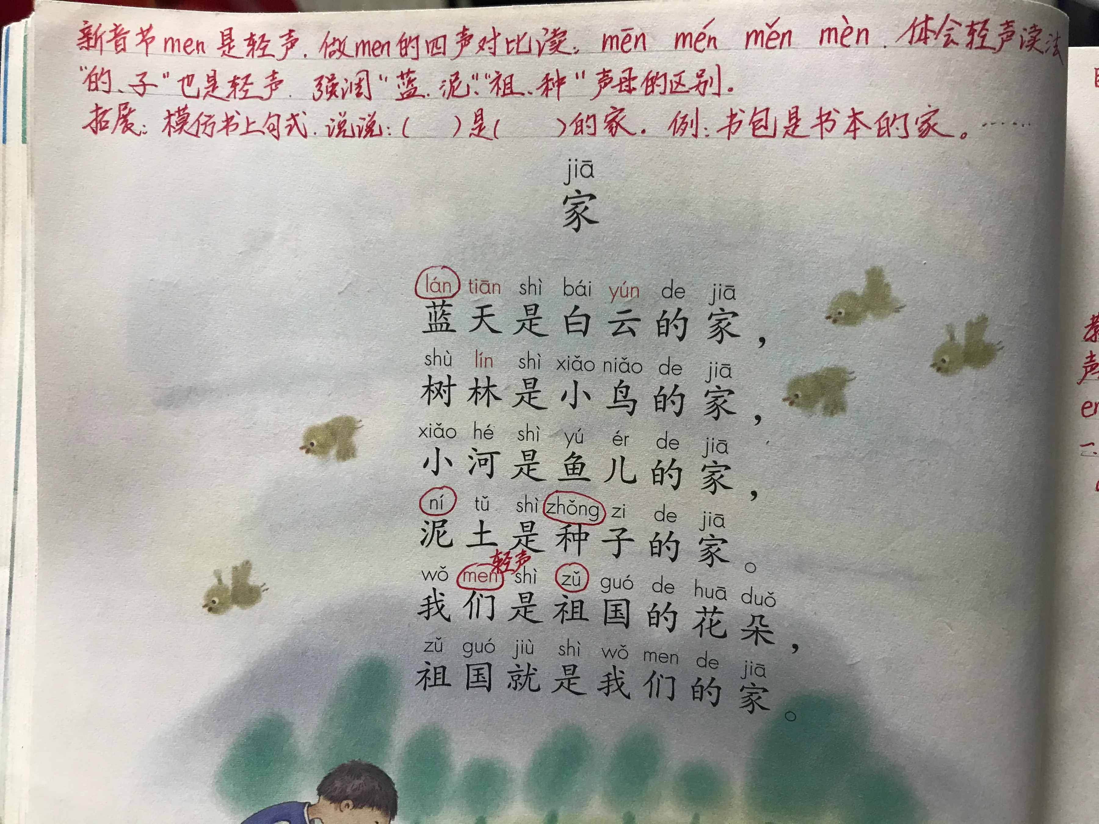 前鼻音韵母：an、en、in、un、ün，手写笔记帮你学