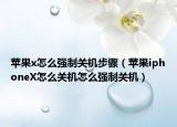 苹果x怎么强制关机步骤（苹果iphoneX怎么关机怎么强制关机）