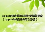 oppor9鎬庝箞璁剧疆妗岄潰鎻掍欢（oppok9桌面插件怎么添加）