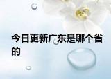 今日更新广东是哪个省的