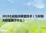 2019七彩阳光联盟技术（七彩阳光联盟属于什么）