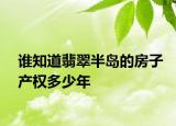 谁知道翡翠半岛的房子产权多少年