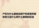 产权为什么重要房屋产权使用年限的意义是什么有什么重要的区别