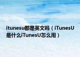 itunesu都是英文吗（iTunesU是什么iTunesU怎么用）
