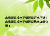 水煮蛋是冷水下锅还是开水下锅（水煮蛋是冷水下锅还是热水详细介绍）