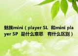 魅族mini（player SL  和mini player SP  是什么意思   有什么区别）