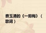 费玉清的《一剪梅》（歌词）