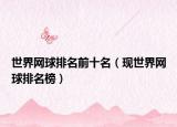 世界网球排名前十名（现世界网球排名榜）