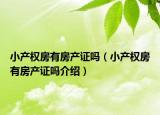 小产权房有房产证吗（小产权房有房产证吗介绍）