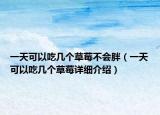 一天可以吃几个草莓不会胖（一天可以吃几个草莓详细介绍）