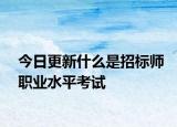 今日更新什么是招标师职业水平考试
