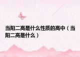 当阳二高是什么性质的高中（当阳二高是什么）